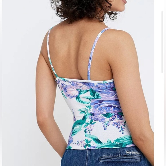 Urban Outfitters Tiffy Tie-Front Floral Tank Top - Picture 2 of 10